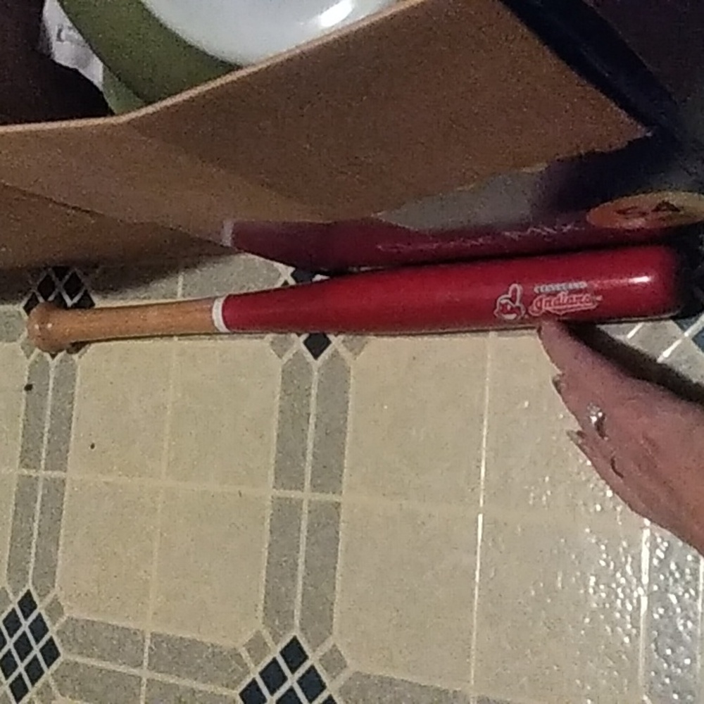 Vintage  Cleveland Indians novelty  bat chief wahoo.